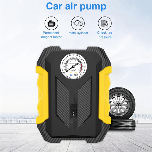 Compresor Auto 12V cu LED, 100 PSI, 27 L/min, Manometru, 3 Duze – Ideal pentru Masina, Moto, Biciclete si Unflabile