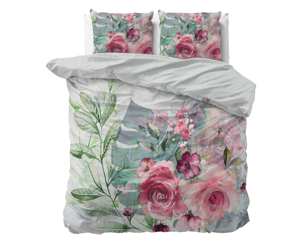 Lenjerie de pat, Sleeptime Essentials, set 200 x 200/220 cm, 2 fețe de pernă 60 x 70 cm, microfibra, multicolor