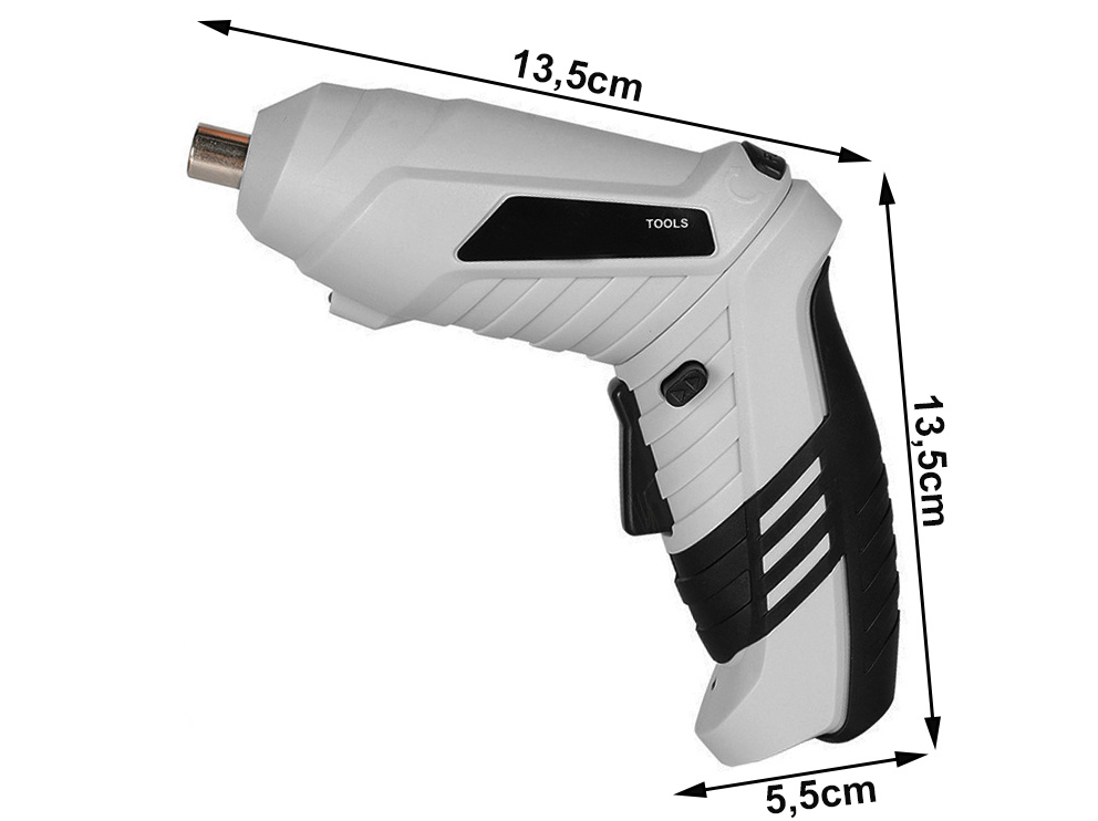 Surubelnita Electrica Reincarcabila 1300 mAh, 47 Piese, 5 Nm, LED, Valiza Transport