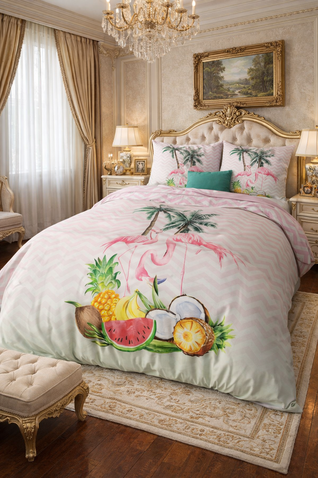 Lenjerie de pat Sleeptime, 1x husa pilota 200x200/220, 2x fete de perna 60x70, Microfibra 100%, Hipoalergenica, 90 GSM, model Essentials Fresh Air Blue, imprimeu Print Digital, culoare Multicolor