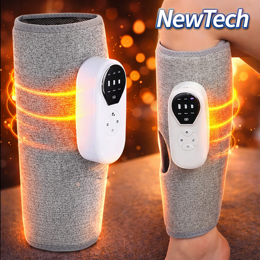 Aparat Masaj pentru Gambe si Picioare, 3 Moduri, 3 Trepte Intensitate, Compresie, Incalzire, Vibratii, Reglabil, Reincarcare USB-C, culoare GRI