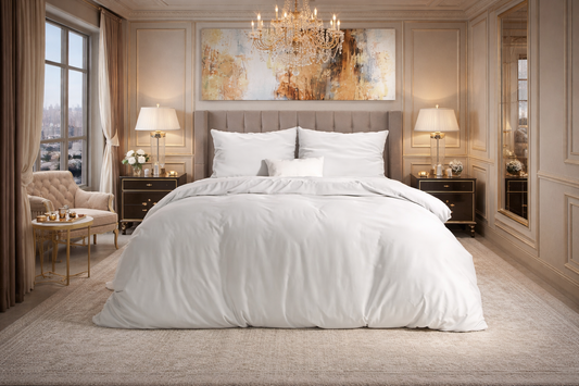 Lenjerie de pat Premium Dreamhouse, 1x husa pilota 200x200/220, 2x fete de perna 60x70, Bumbac Flannel 100%, Hipoalergenica, 160 GSM, model Flannel Mendez Alb, culoare Alb