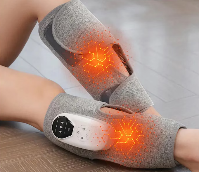 Aparat masaj picioare cu compresie aer, 3 intensitati, USB, display LED