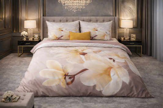 Lenjerie de pat Sleeptime, 1x husa pilota 200x200/220, 2x fete de perna 60x70, Microfibra, Hipoalergenica, model Essentials Isaline Multi, culoare Multicolora