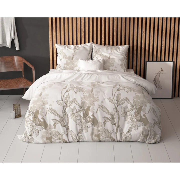 Lenjerie de pat, Sleeptime, pentru 1 persoana, Alba.Bumbac, 140x220 cm