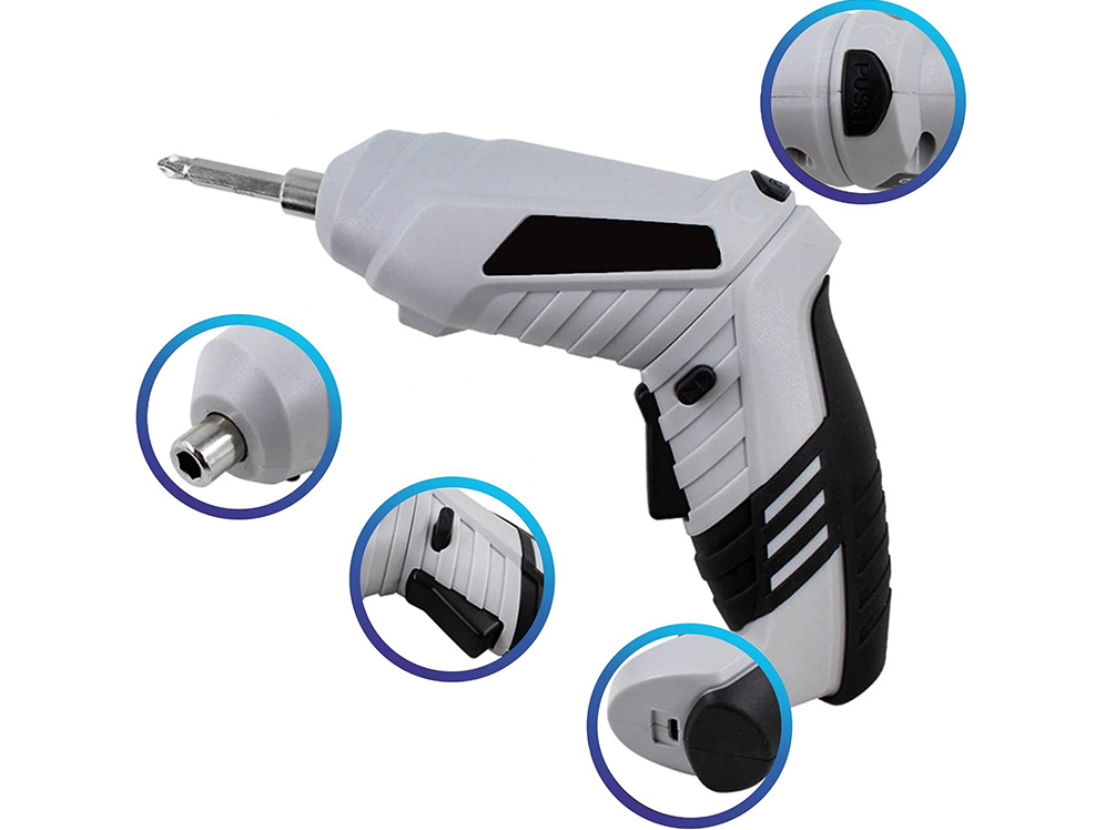 Surubelnita Electrica cu Acumulator 1300 mAh, 47 Accesorii, 5 Nm, LED, Valiza Transport