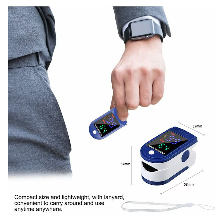 Pulsoximetru profesional pentru deget, masurare SpO2 si puls, afisaj OLED, utilizare medicala