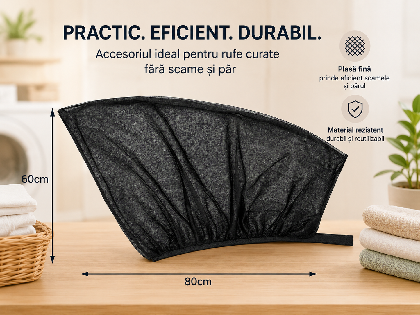 Parasolar Auto Universal Geam Spate 2 Buc, Protectie UV Copii si Bebelusi, 80x60 cm, Negru