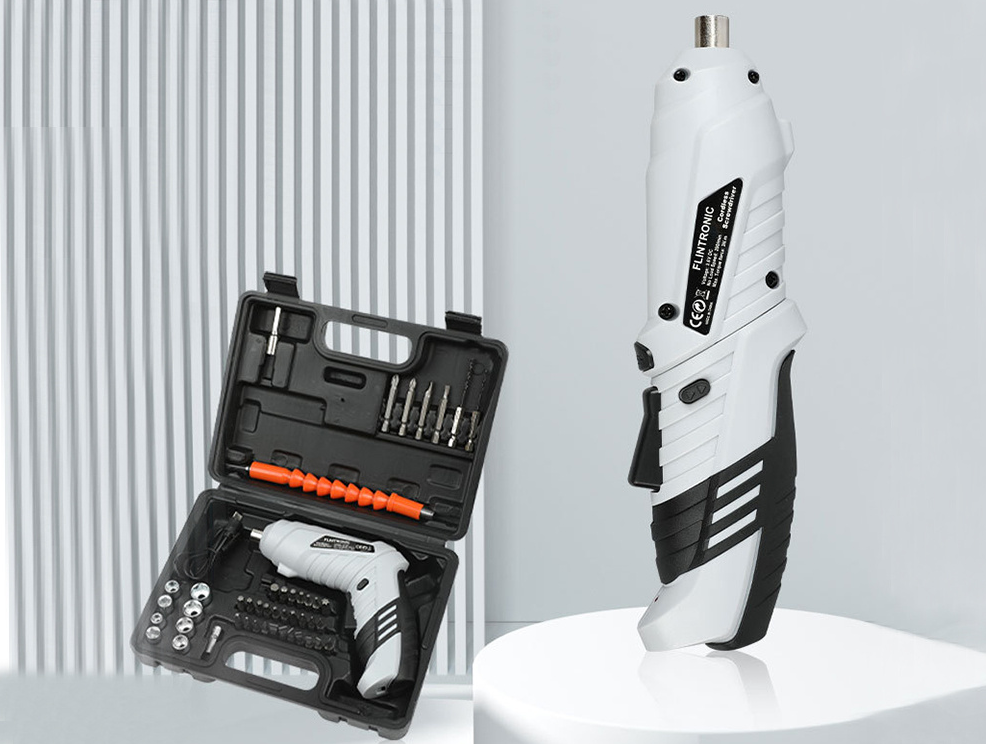 Surubelnita Electrica Reincarcabila 1300 mAh, 47 Piese, 5 Nm, LED, Valiza Transport