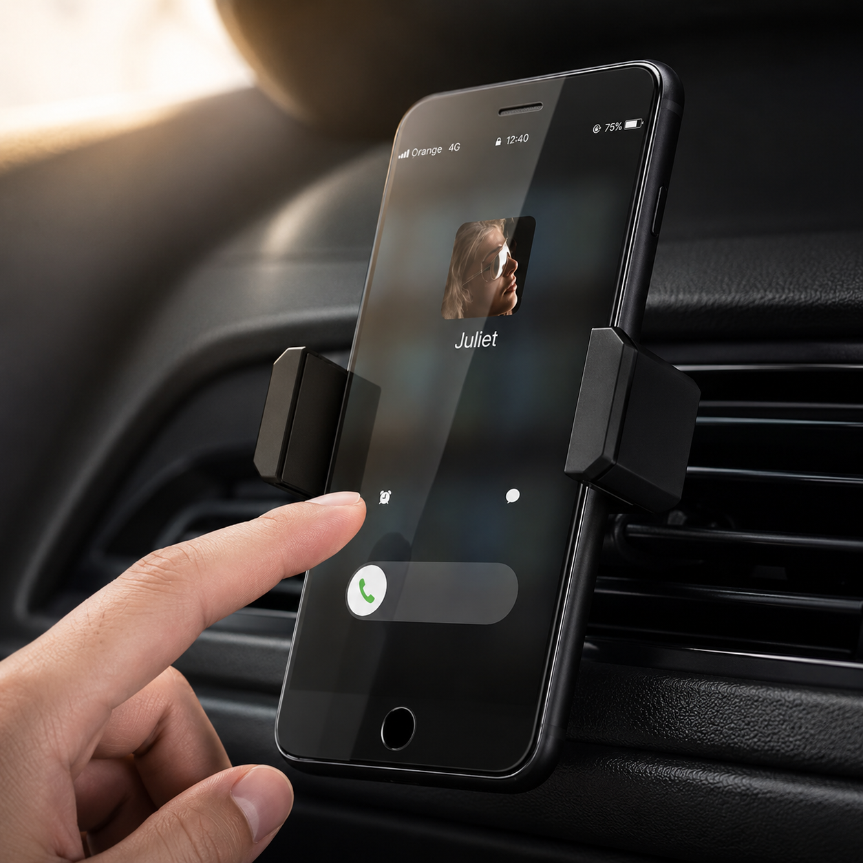 Tekmee Suport Telefon Auto pentru Grila Ventilatie, Prindere Universala, Deschidere 12 cm