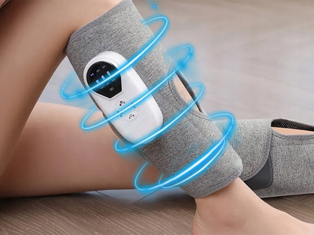 Aparat Masaj Gambe si Picioare, Incalzire, Compresie cu Aer, Vibratii, 3 Moduri, 3 Trepte Intensitate, Reglabil, Reincarcare USB-C