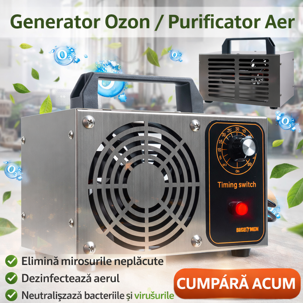 Generator de Ozon NEWTECH, 20000 mg/h, portabil, cu cronometru 60 min, 20, 5x13, 5x13cm