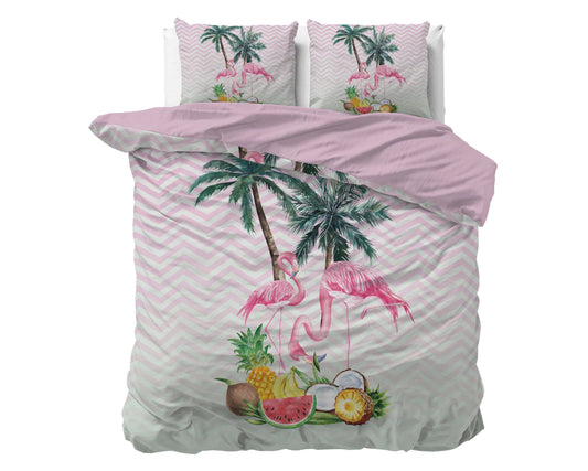 Lenjerie de pat, Sleeptime Essentials Fresh Air Blue 200x200/220, 100% microfibra, 2 fete perna, 90 GSM, antialergic