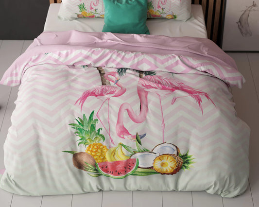 Lenjerie de pat, Sleeptime Essentials Fresh Air Blue 200x200/220, 100% microfibra, 2 fete perna, 90 GSM, antialergic