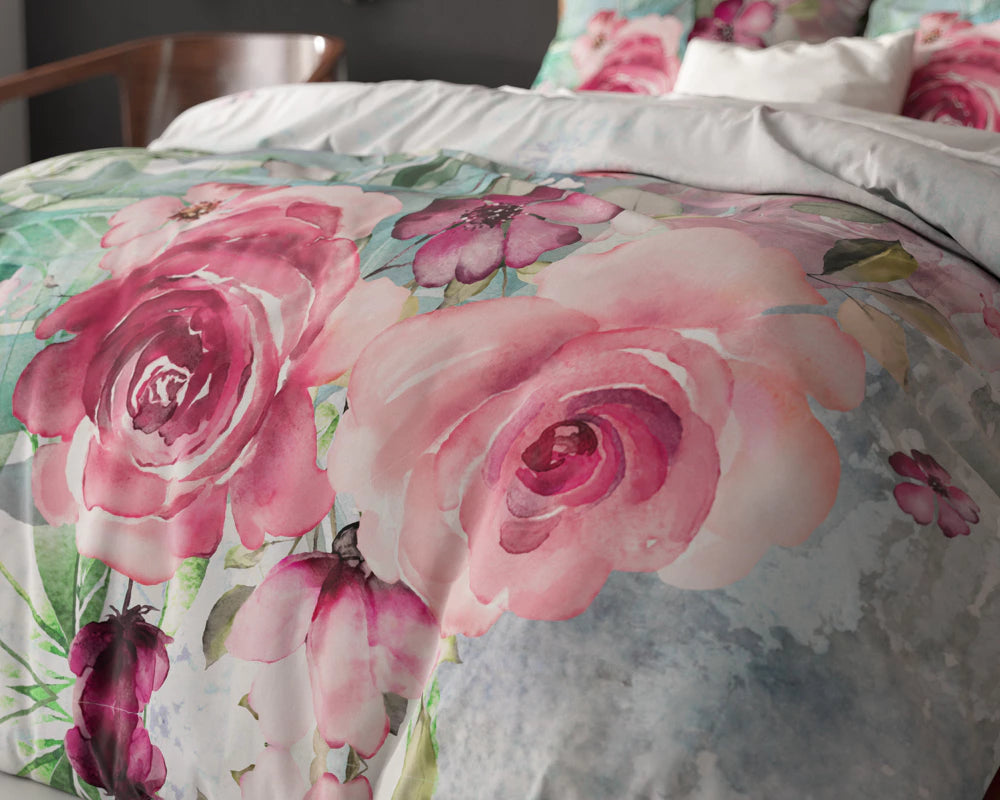 Lenjerie de pat, Sleeptime Essentials, set 200 x 200/220 cm, 2 fețe de pernă 60 x 70 cm, microfibra, multicolor