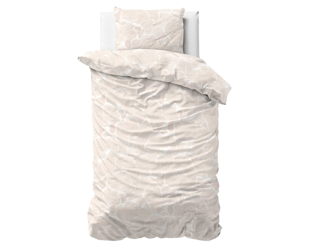 Set Lenjerie, Sleeptime Pure Ginkgo Whisper Sand/Gray 140x200/220, 100% bumbac, 1 fata perna, T128, antialergic