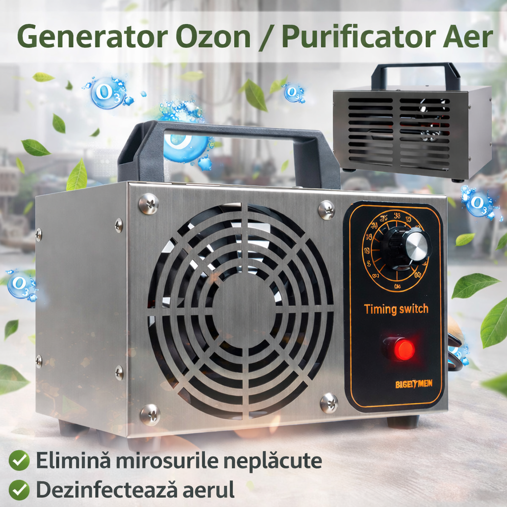 Generator de Ozon NEWTECH, 20000 mg/h, portabil, cu cronometru 60 min, 20, 5x13, 5x13cm