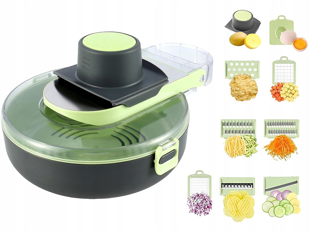 Vegetable & Fruit Slicer 9în1 – Răzătoare Multifuncțională cu 8 Lame și Separator Gălbenuș