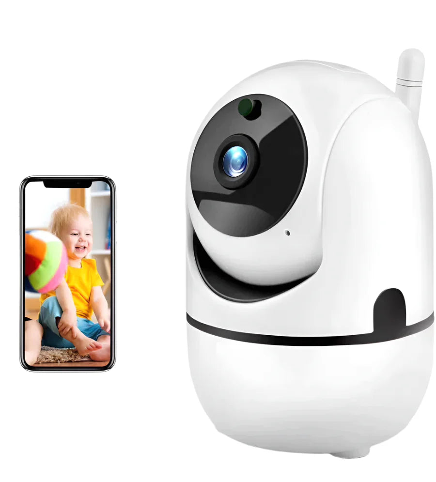Camera WiFi IP Smart Baby Monitor HD Rotativa 355° cu Night Vision, Detectie Miscarare si Audio Bidirectional