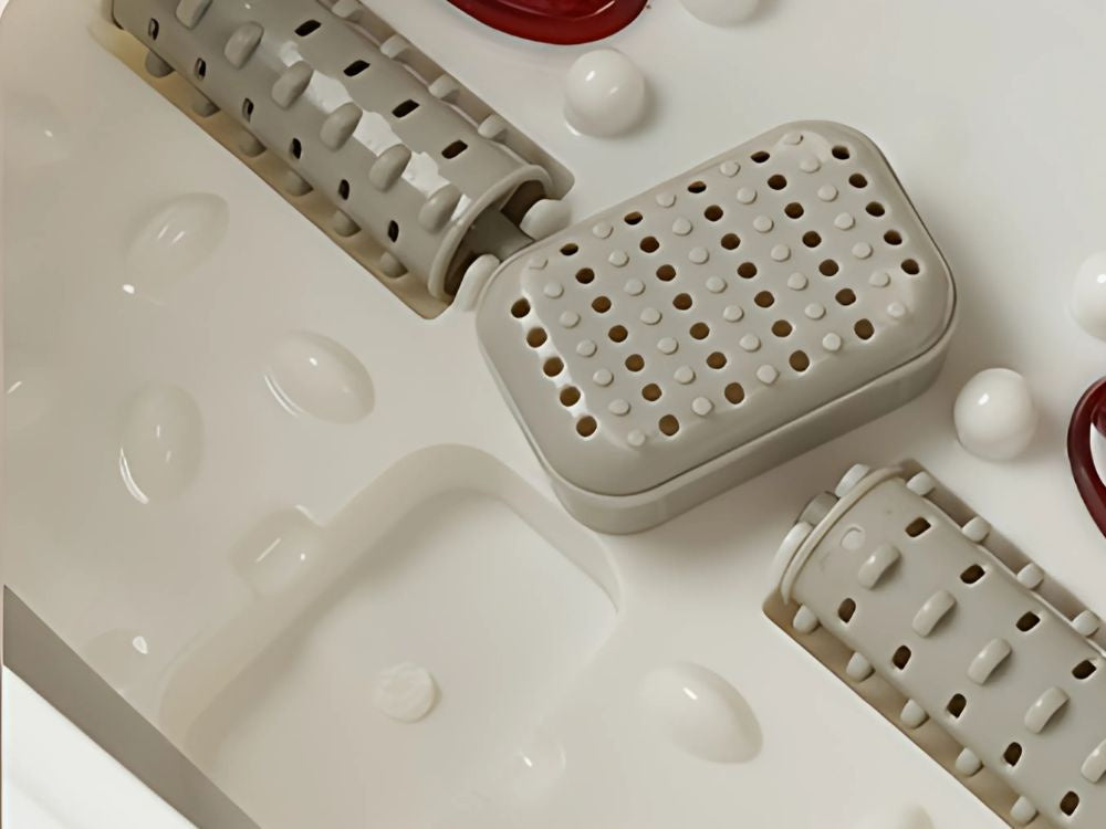 Aparat Masaj Picioare cu Incalzire, Bule si Role, Foot Spa Pliabil, 500W, 15L Capacitate