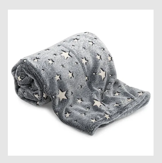 Pătura Soft Dreams Stars luminoasă, 100 x 150 cm