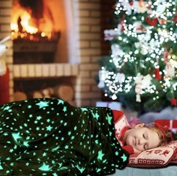 Pătura Soft Dreams Stars luminoasă, 100 x 150 cm